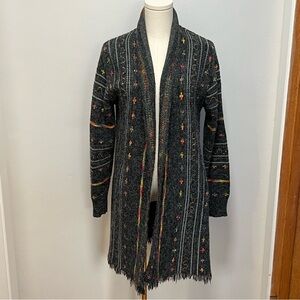 Vandana Multicolor Charcoal Patterned Sweater